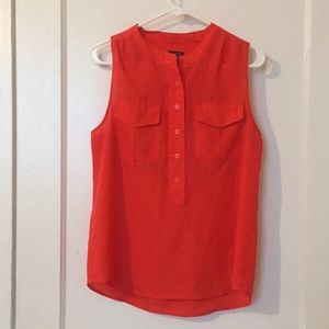 J. CREW sleeveless coral blouse.